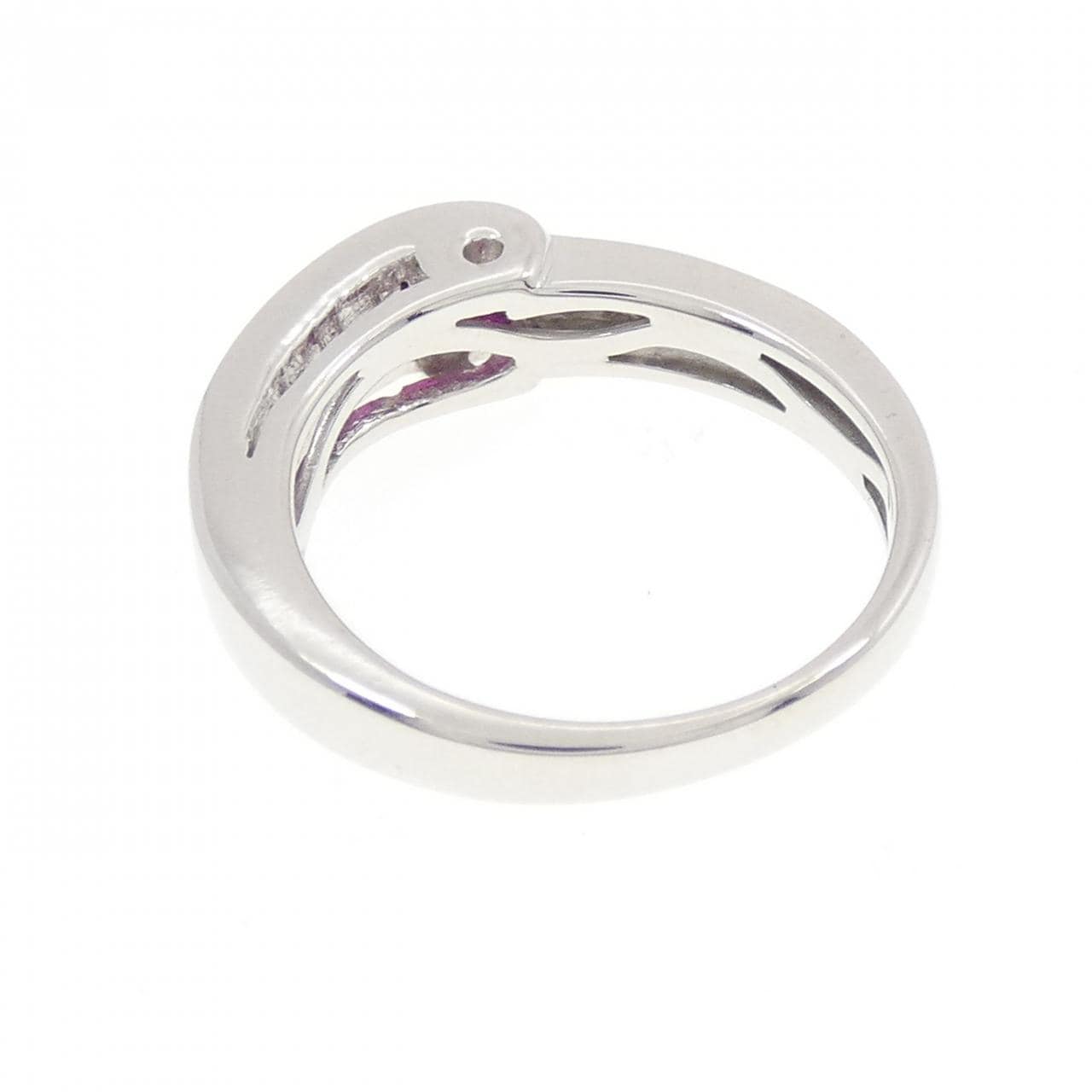 K18WG カラーストーン リング