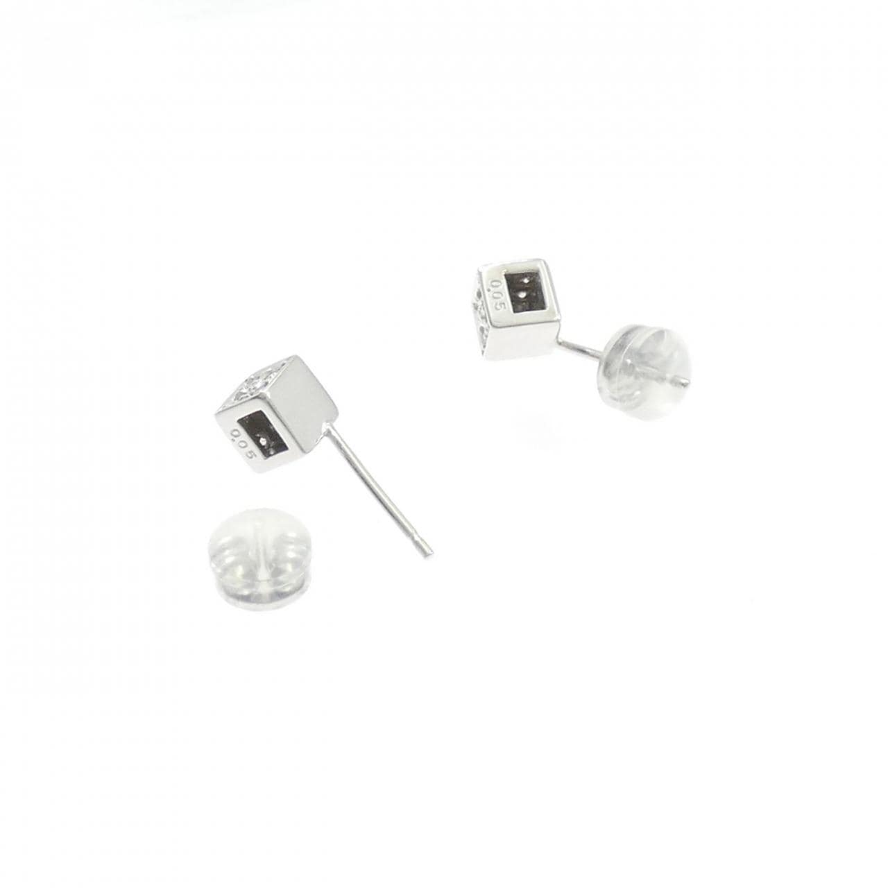 K14WG ダイヤモンド ピアス 0.10CT