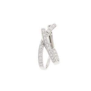 K18WG ダイヤモンド ピアス 0.15CT 片耳