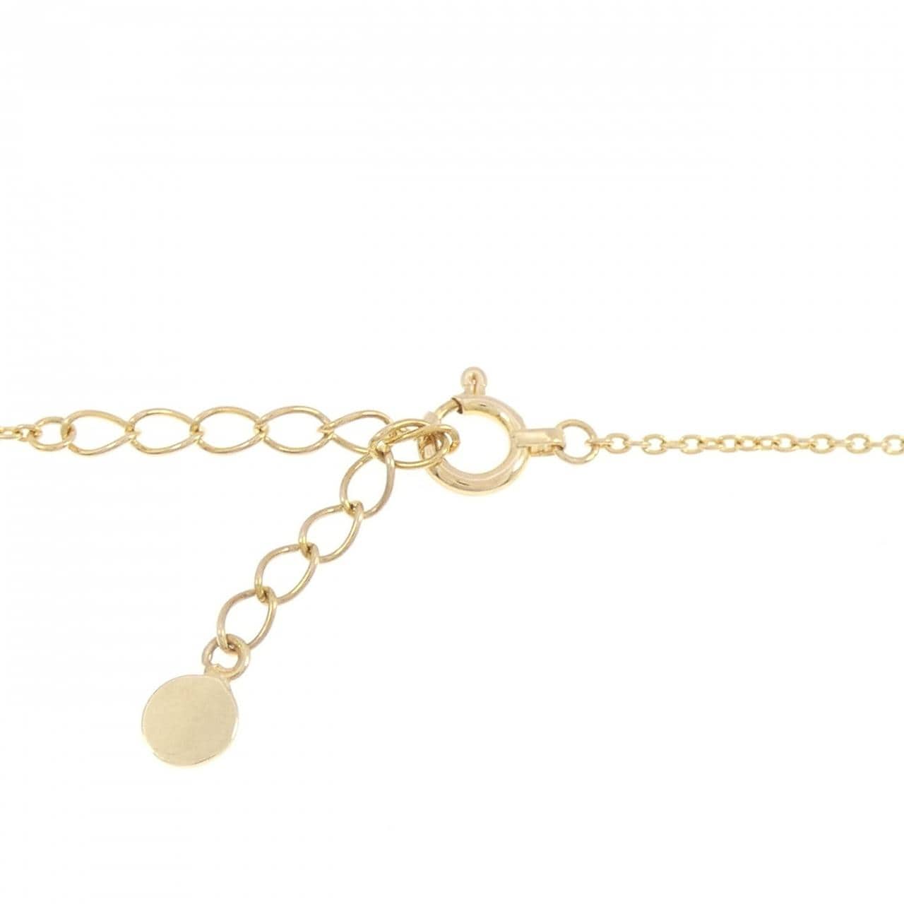 K18YG イニシャルS ダイヤモンド ネックレス