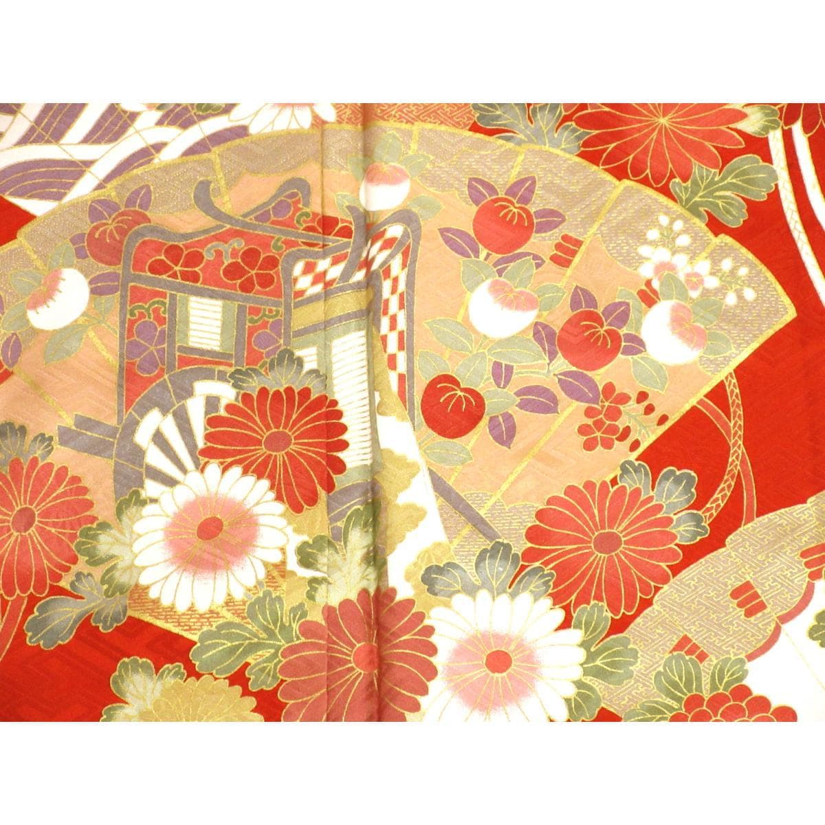 振袖　友禅金彩加工　きもの・長襦袢　２点セット