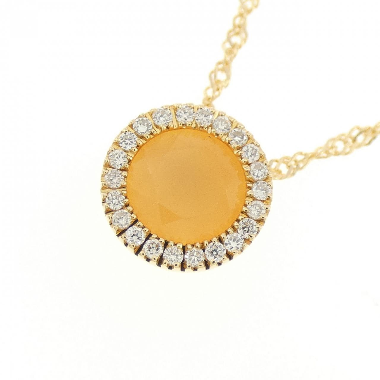 18KYG/K18YG Moonstone Necklace