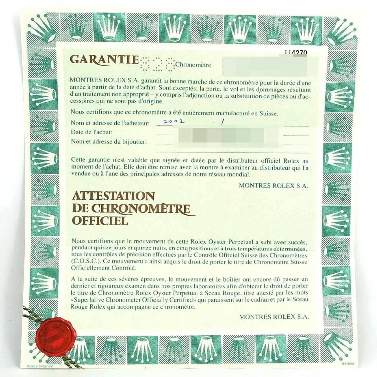 【ノーメンテナンス特価】ロレックス エクスプローラーI 114270 SS 自動巻 K番