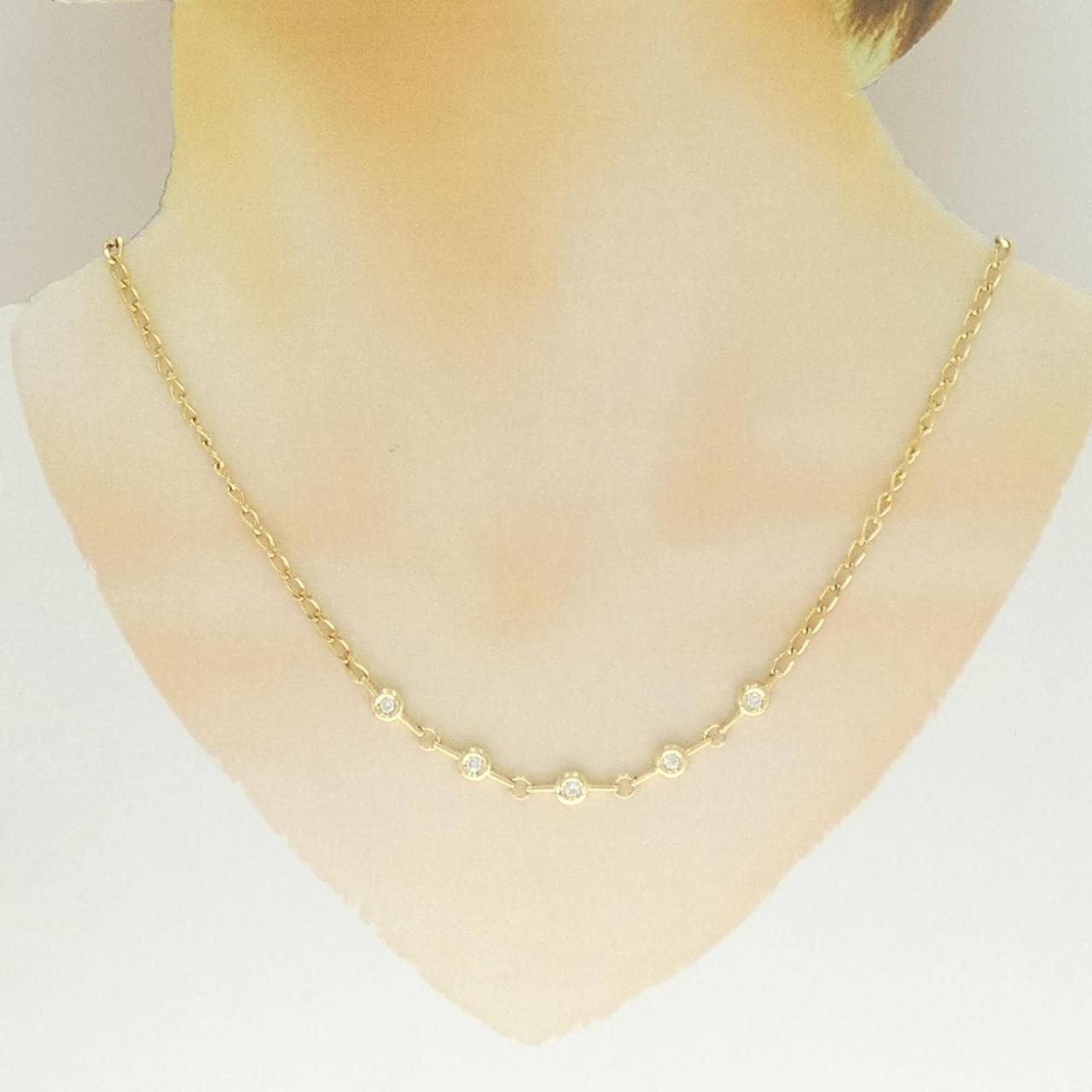 K18YG ダイヤモンド ネックレス 0.25CT