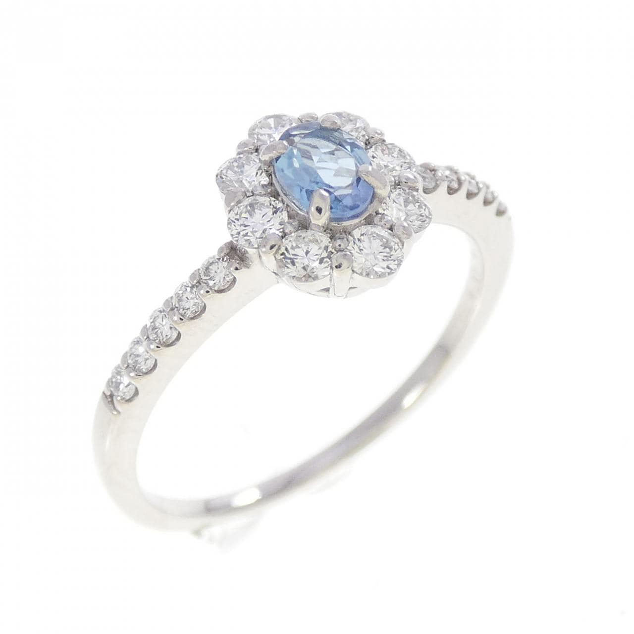 PT950 アクアマリン リング 0.13CT