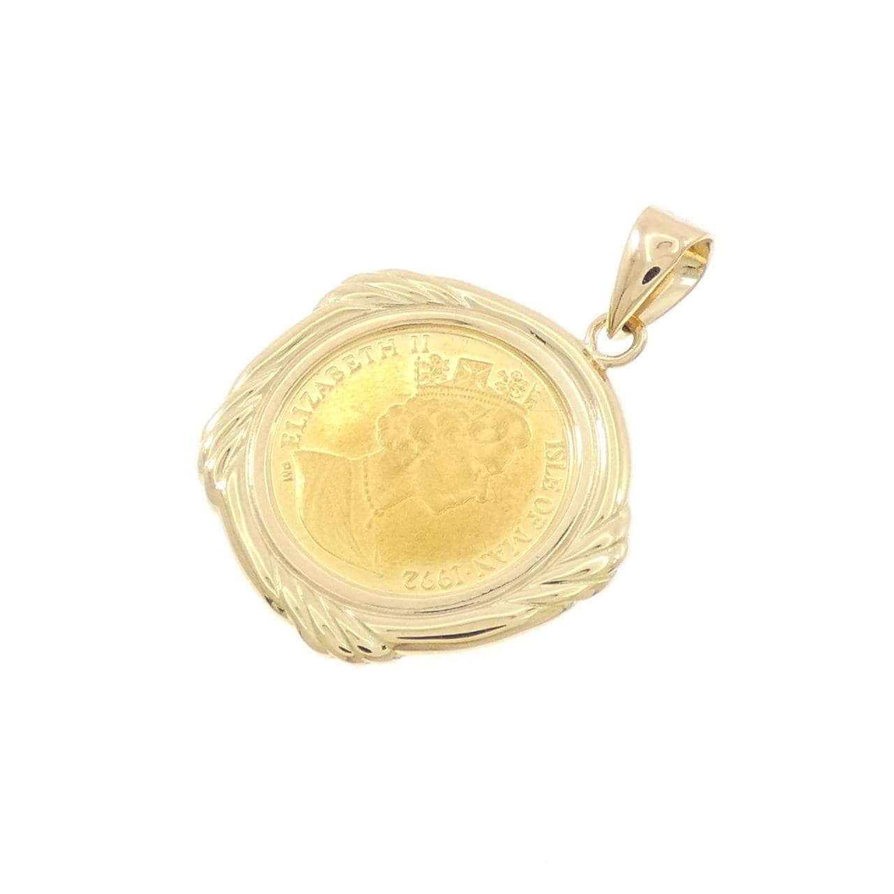 K18YG(枠) コイン ペンダント