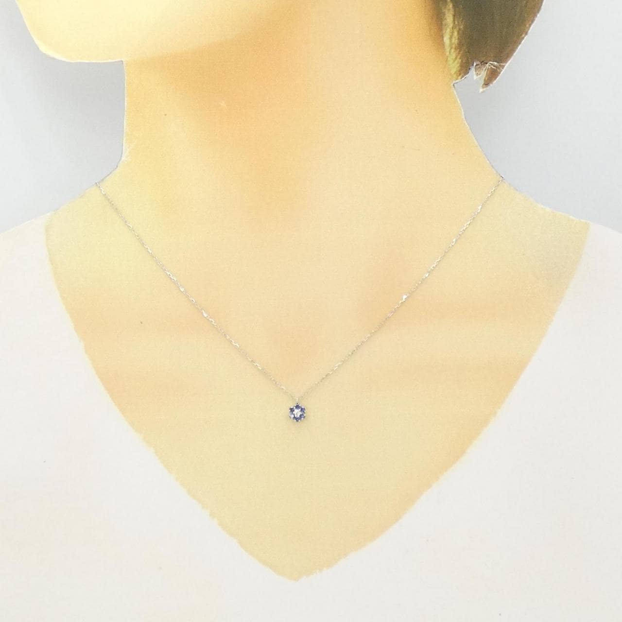 PONTE VECCHIO Flower Sapphire Necklace 0.11CT