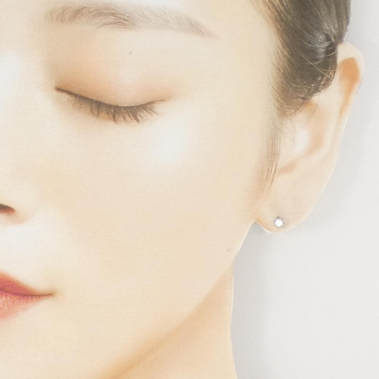 PT900 ソリティア ダイヤモンド ピアス 0.20CT