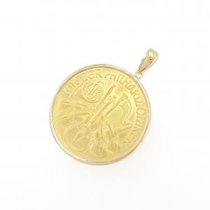 K18YG(枠) コイン ペンダント