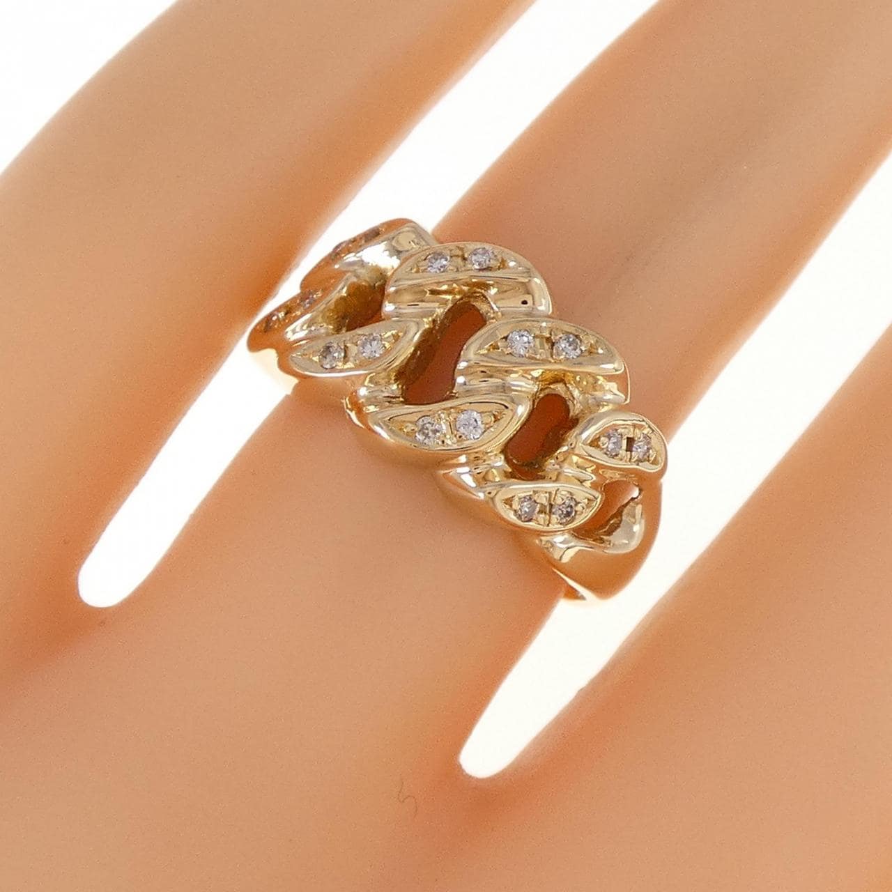 K18YG ダイヤモンド リング 0.07CT