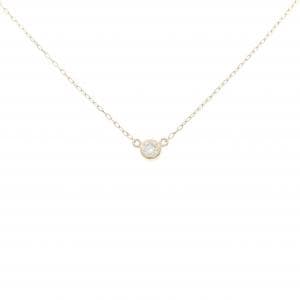 K10YG ソリティア ダイヤモンド ネックレス 0.08CT