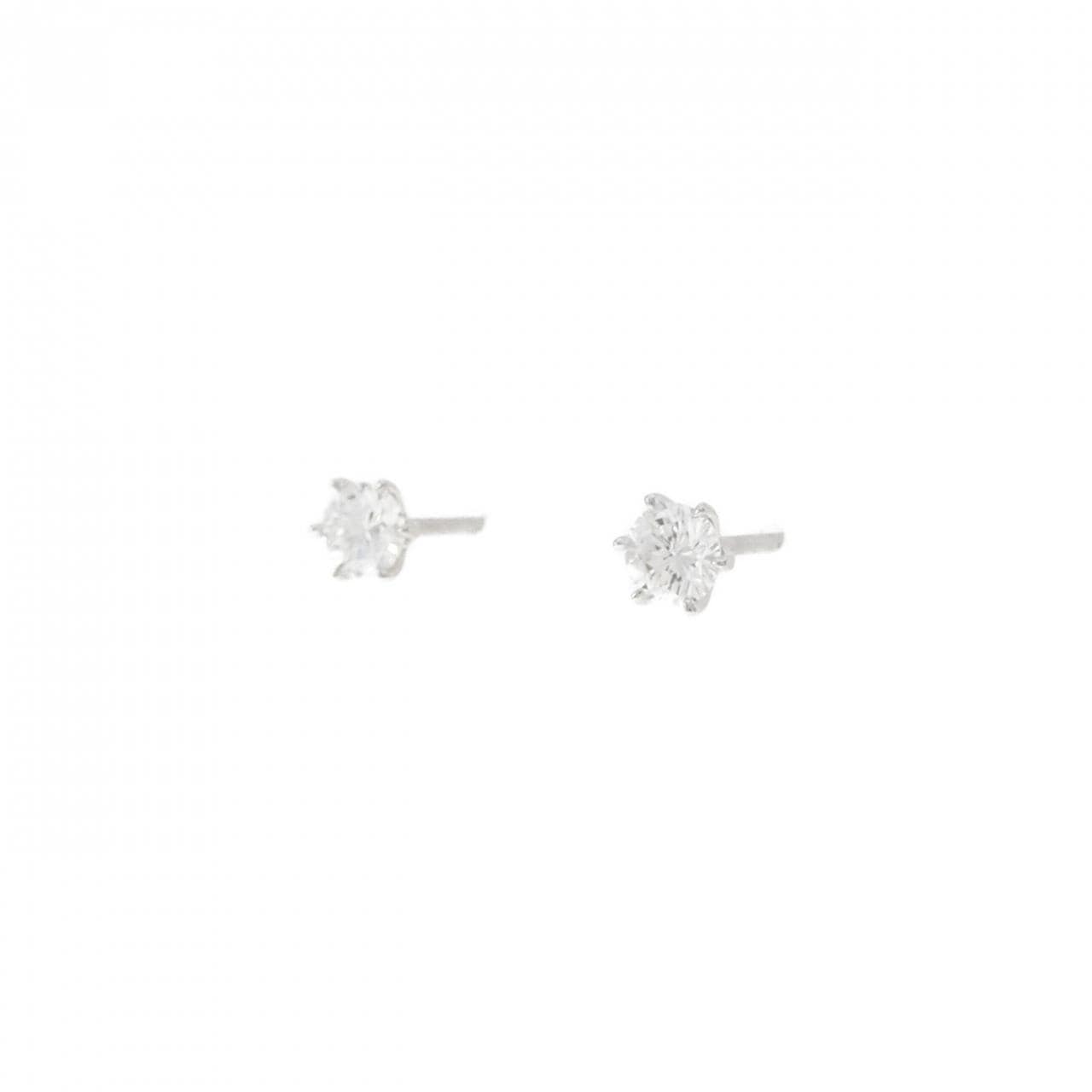【リメイク】PT900/ST ダイヤモンド ピアス 0.207CT 0.208CT E VS1-2 VG-GOOD