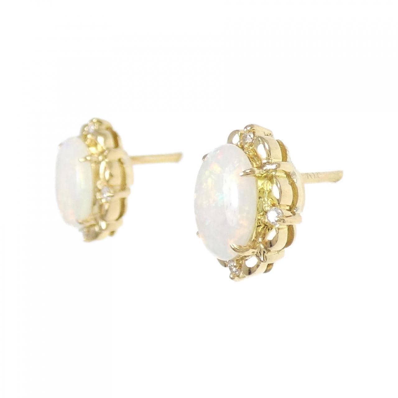 K18YG OPAL Earrings 1.25CT