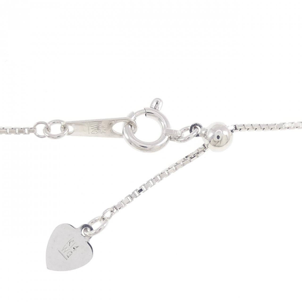 K14WG ハート ダイヤモンド ネックレス 1.00CT