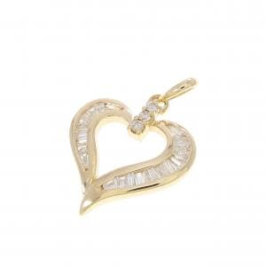 K18YG ハート ダイヤモンド ペンダント 0.30CT
