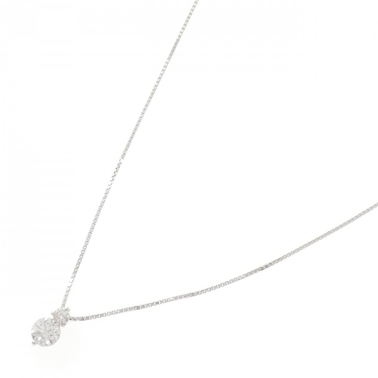 K18WG ダイヤモンド ネックレス 0.43CT
