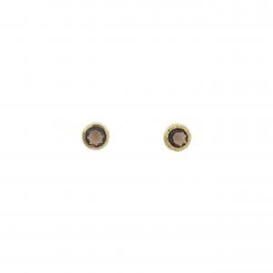K18YG スモーキークオーツ ピアス 0.40CT
