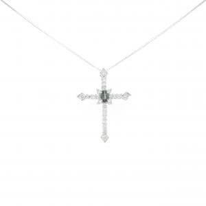 K18WG クロス アレキサンドライト ネックレス 0.23CT