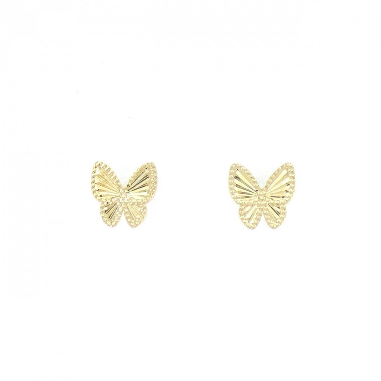 【新品】K18YG バタフライ ピアス