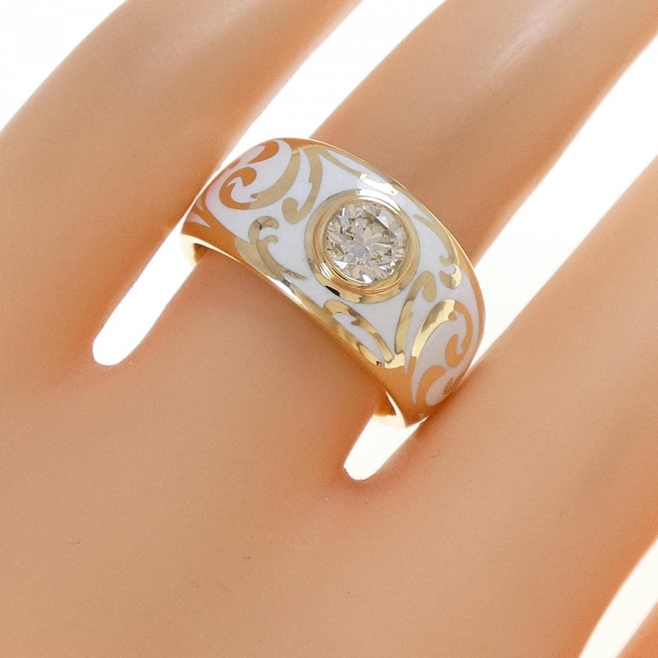 750YG エナメル リング