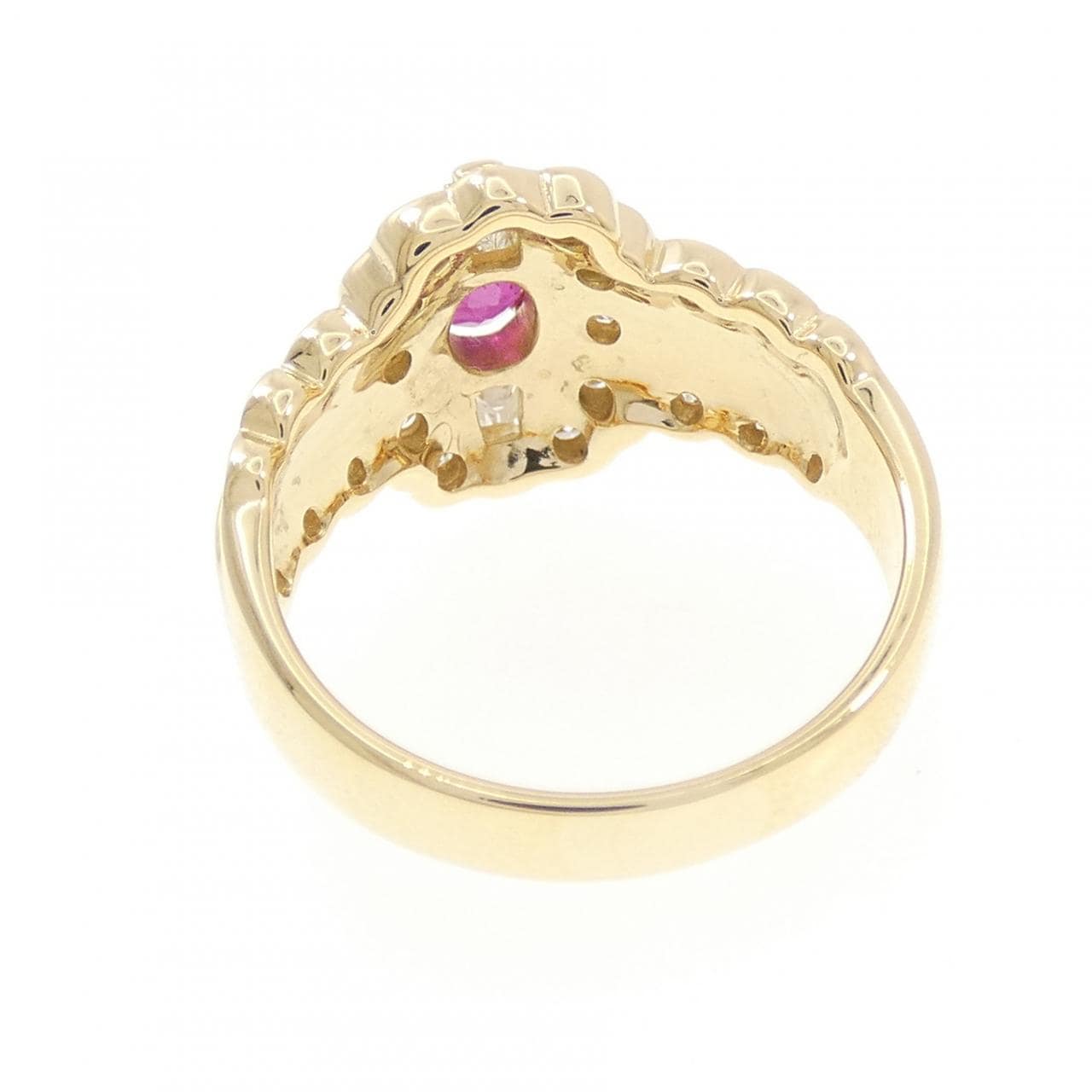 K18YG ルビー リング 0.53CT