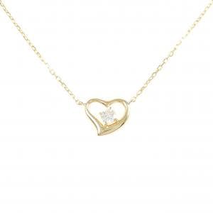 K18YG ハート ダイヤモンド ネックレス 0.14CT