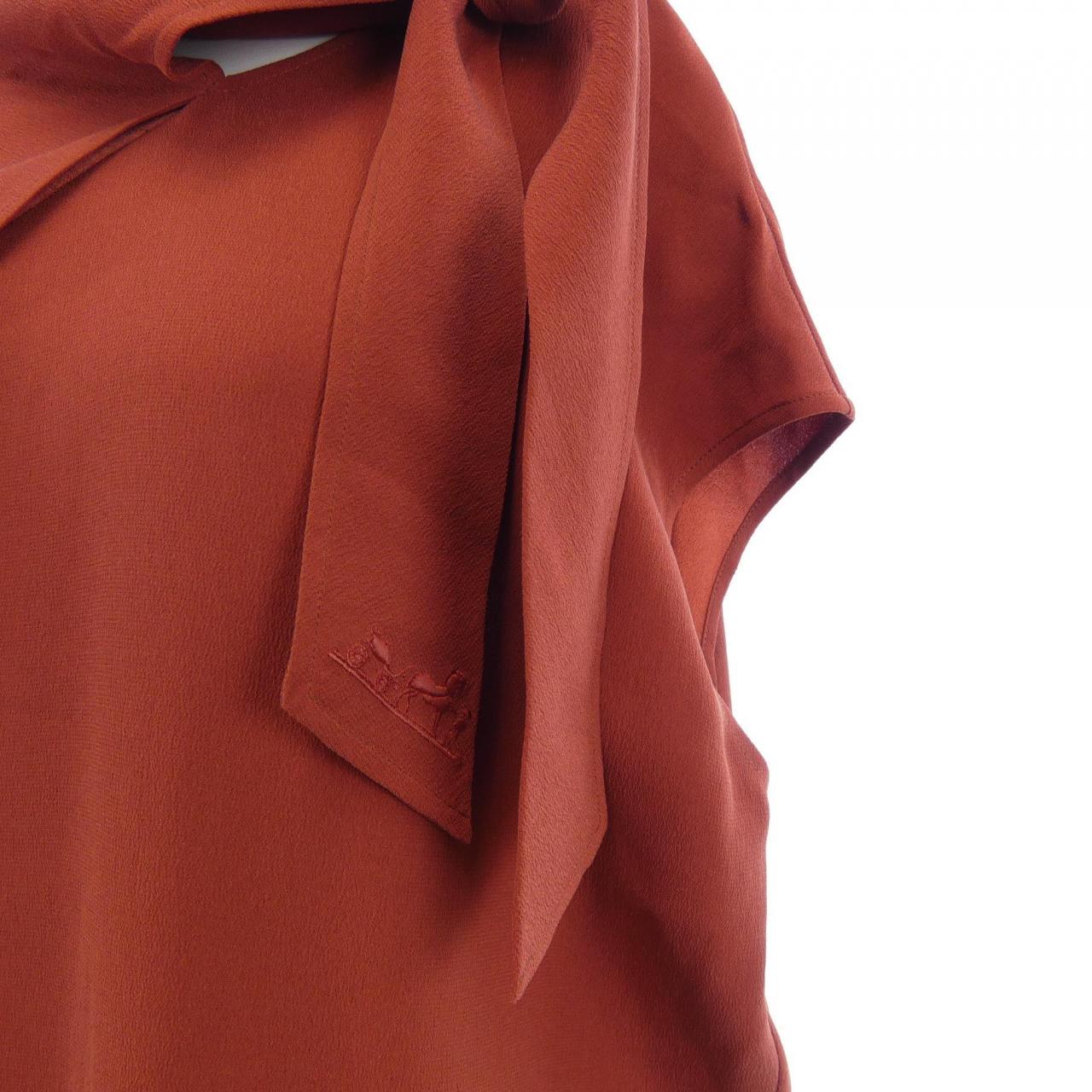 エルメス HERMES ツイリーカラードレス DRESS WITH TWILLY COLLAR 2H0516DC ワンピース