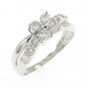 PT900 フラワー ダイヤモンド リング 0.50CT