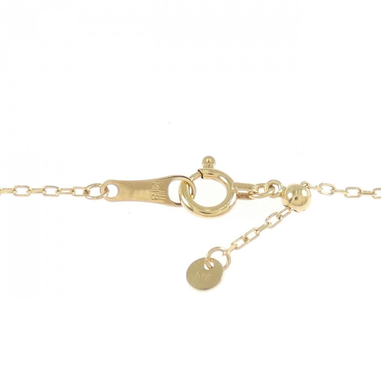 750YG/750WG/K18 パヴェ ダイヤモンド ネックレス