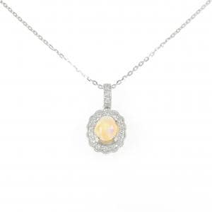 K18WG オパール ネックレス 0.91CT