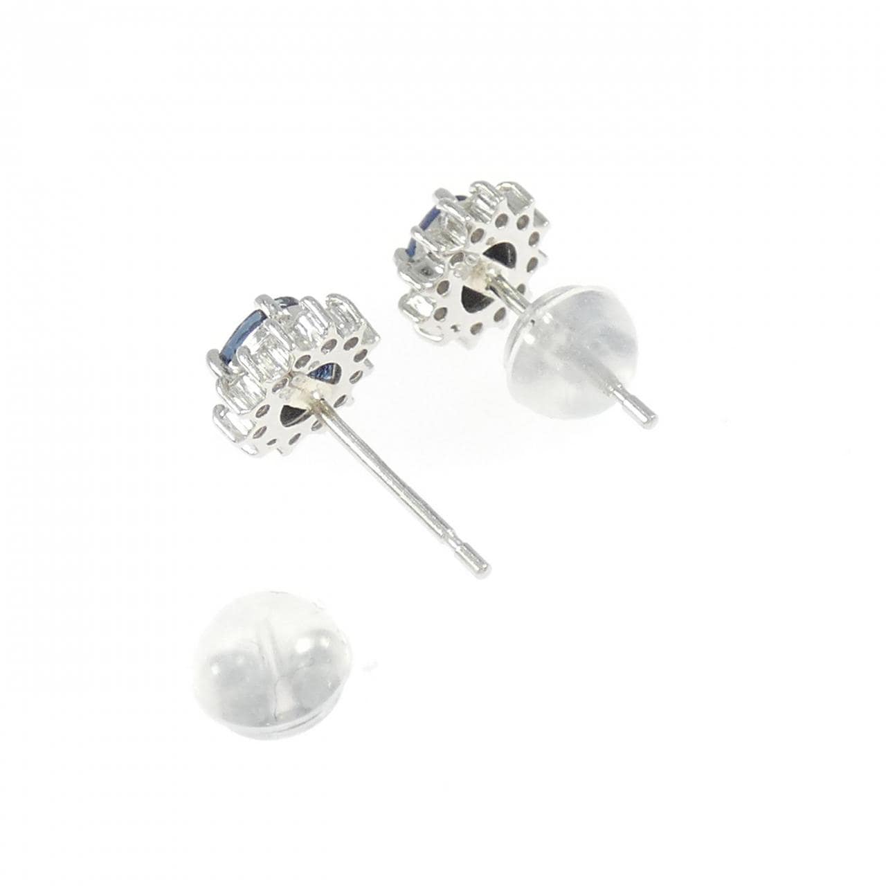 PT900 Sapphire Earrings