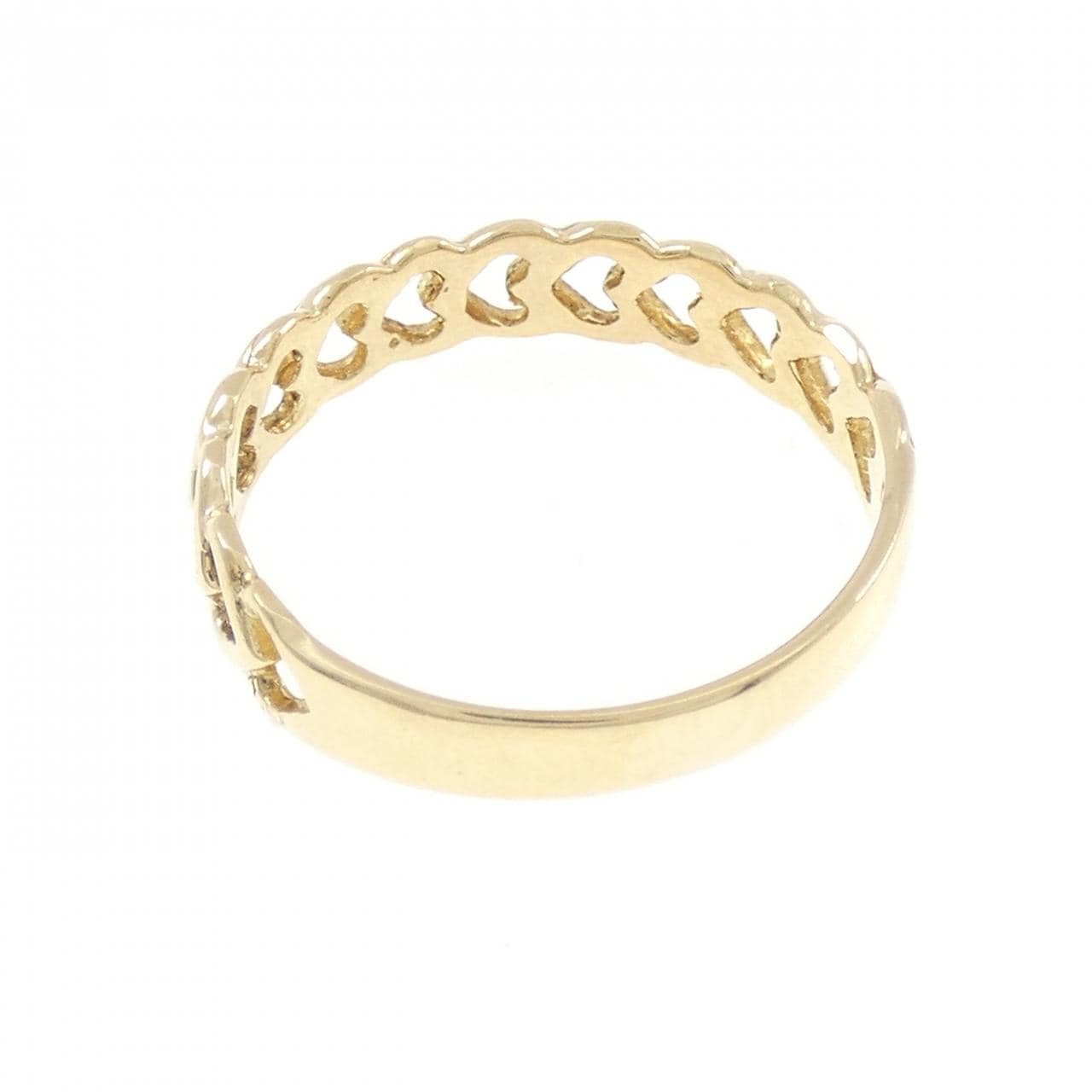 K18YG ハート リング