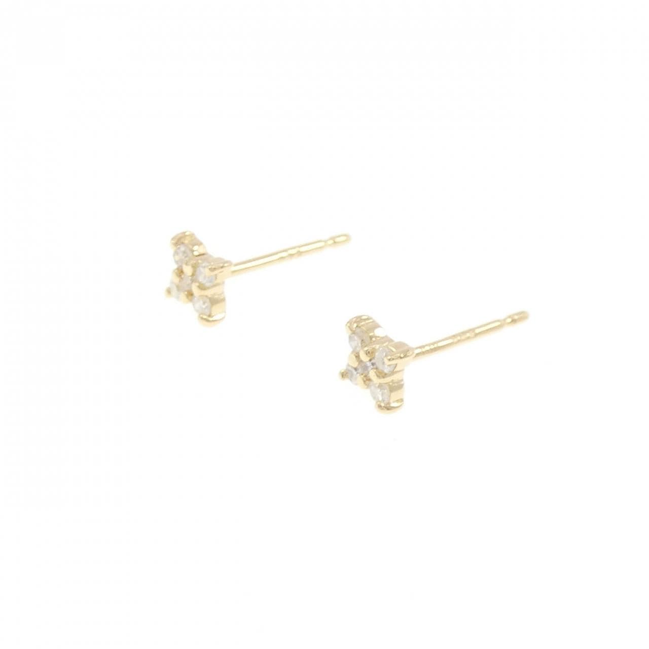 K18YG ダイヤモンド ピアス 0.10CT
