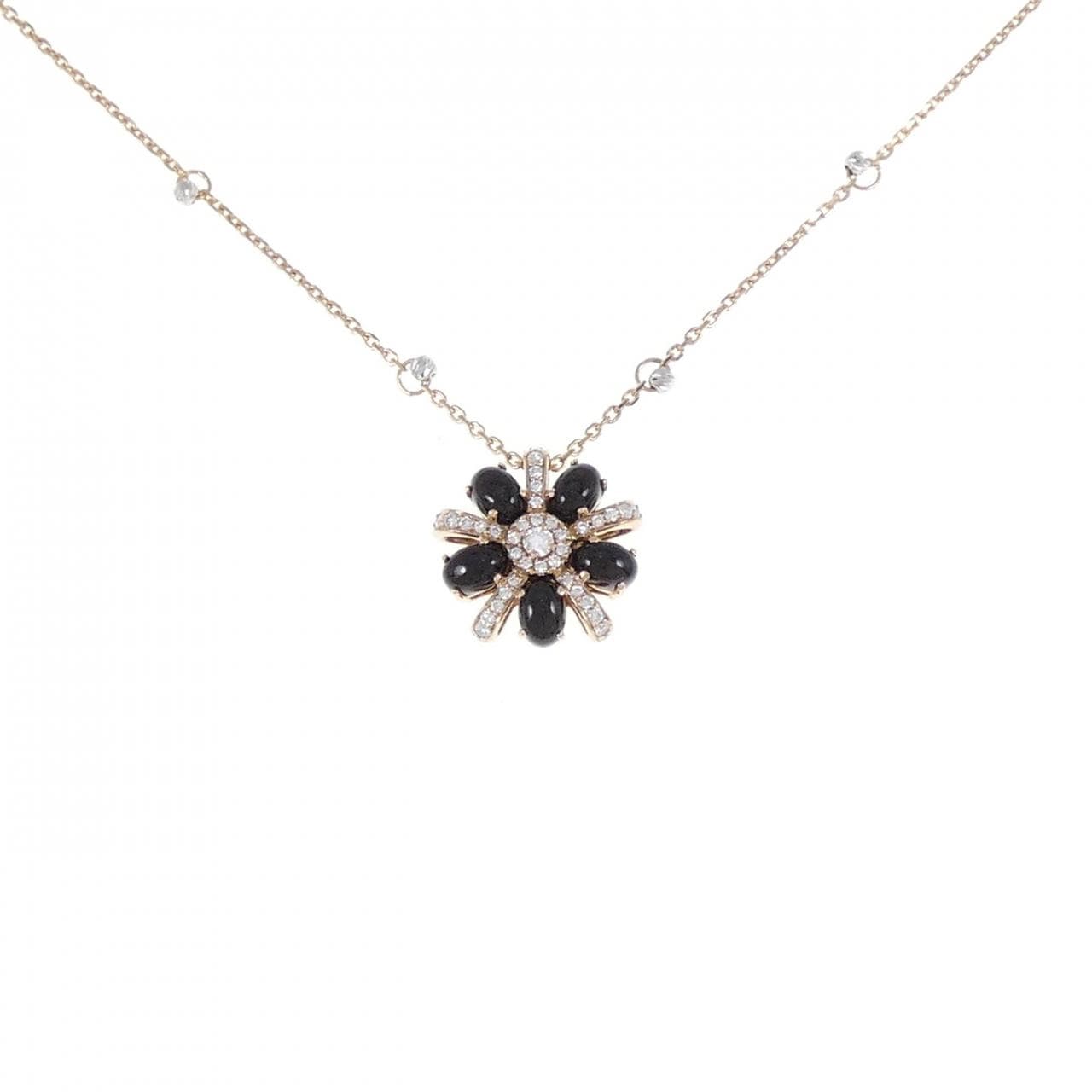 K18PG Onyx Necklace 1.57CT