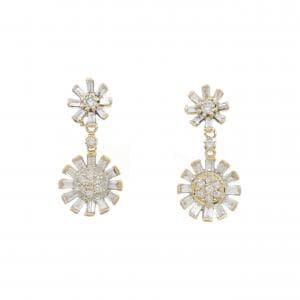 K18YG/K18WG ダイヤモンド ピアス 1.27CT