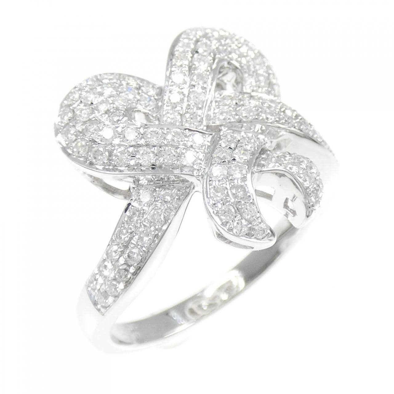 K18WG パヴェ ダイヤモンド リング 0.70CT