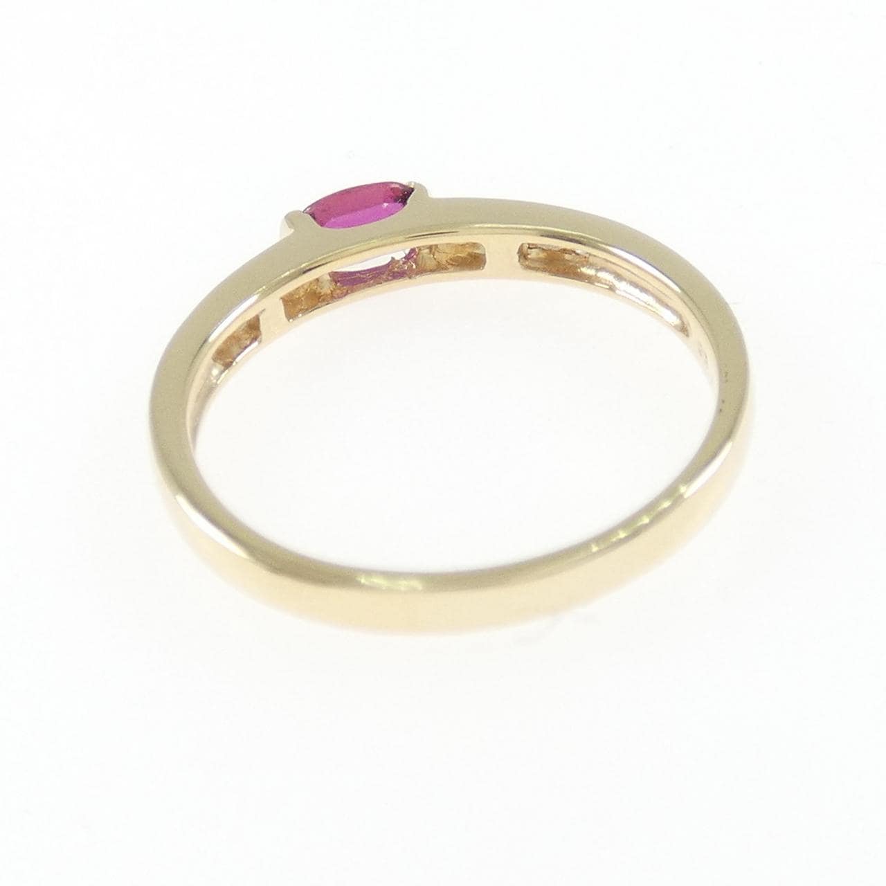 K18YG ルビー リング 0.28CT