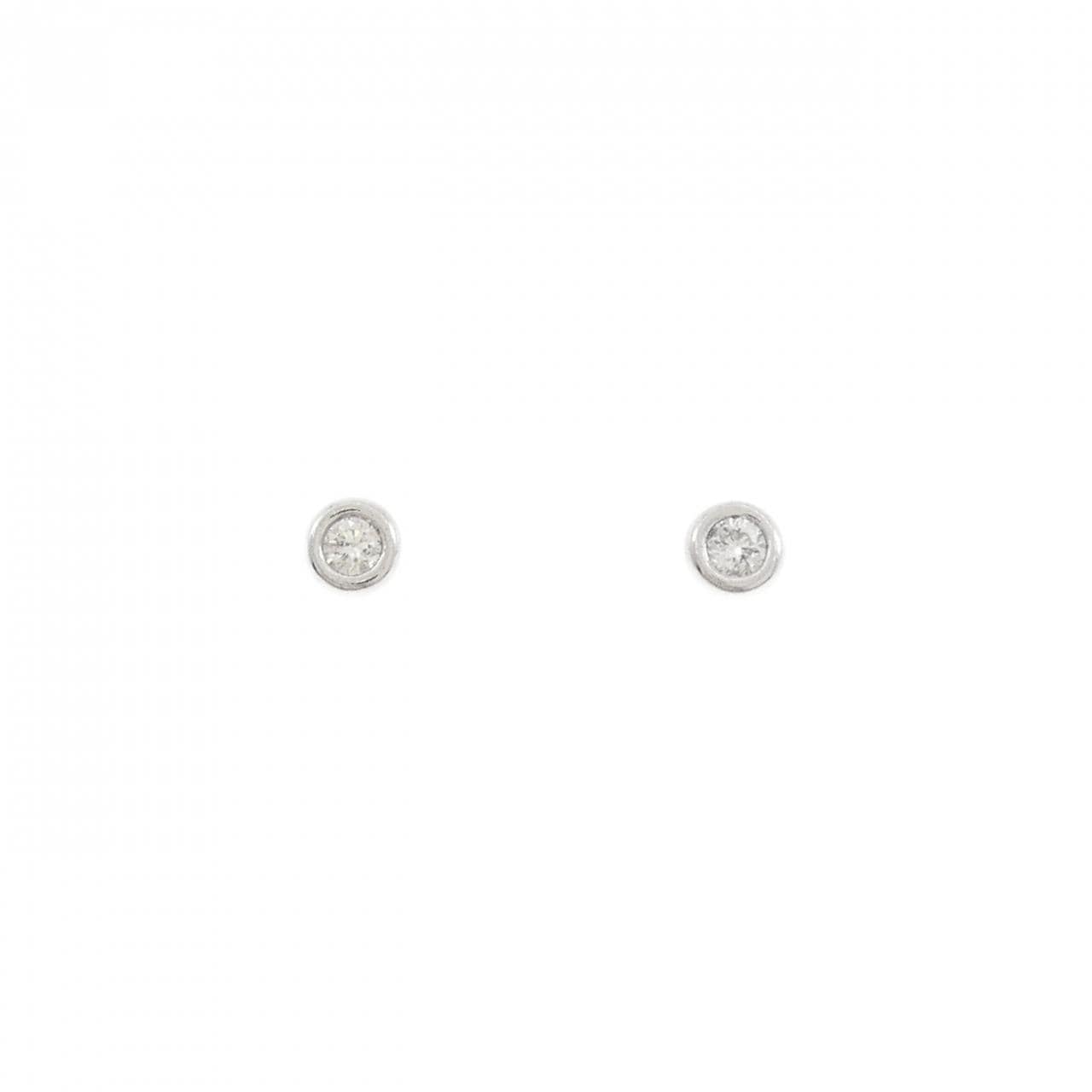 K18WG ダイヤモンド ピアス 0.10CT