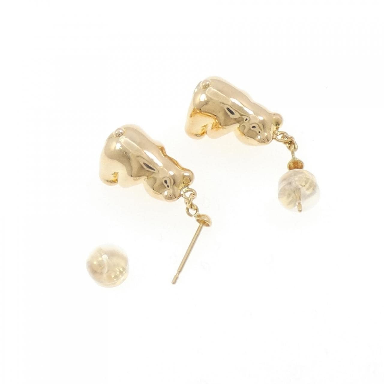 K18YG ベア ピアス