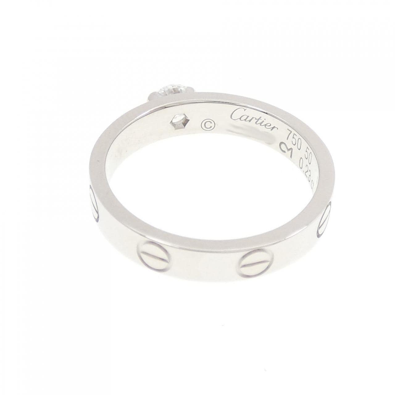 カルティエ ミニラブリング ソリテール リング 0.23CT E IF