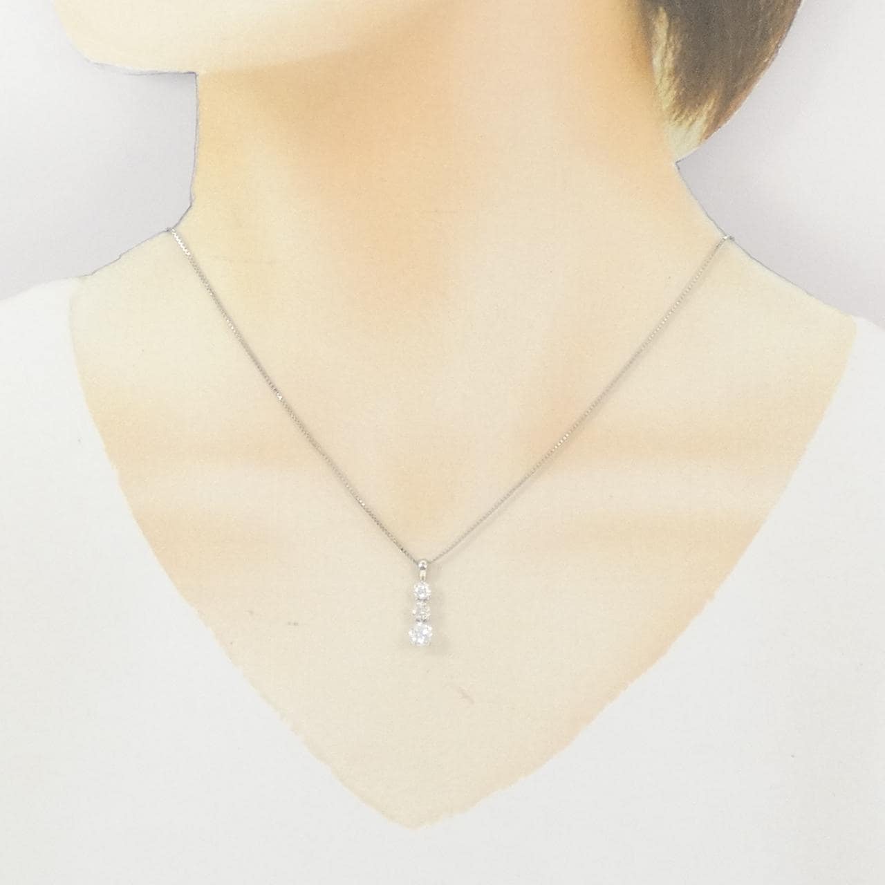 トリロジー ダイヤモンド ネックレス 0.70CT