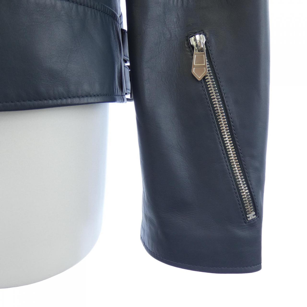 エルメス HERMES OD-0800 レザーライダースジャケット