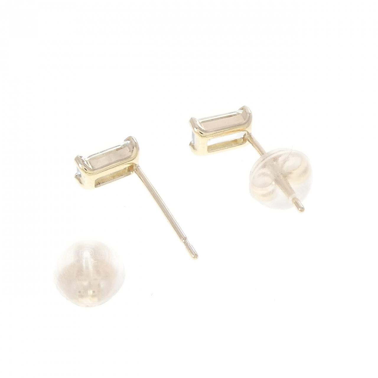 K10YG アクアマリン ピアス