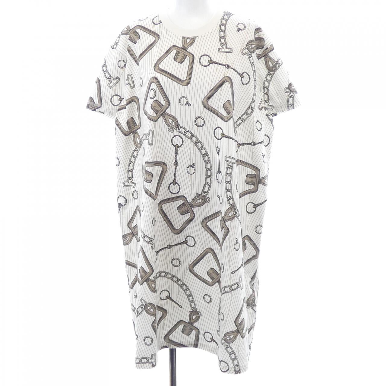 エルメス HERMES EFFET KALEIDOSCOPE 4H4524DH カットワンピース