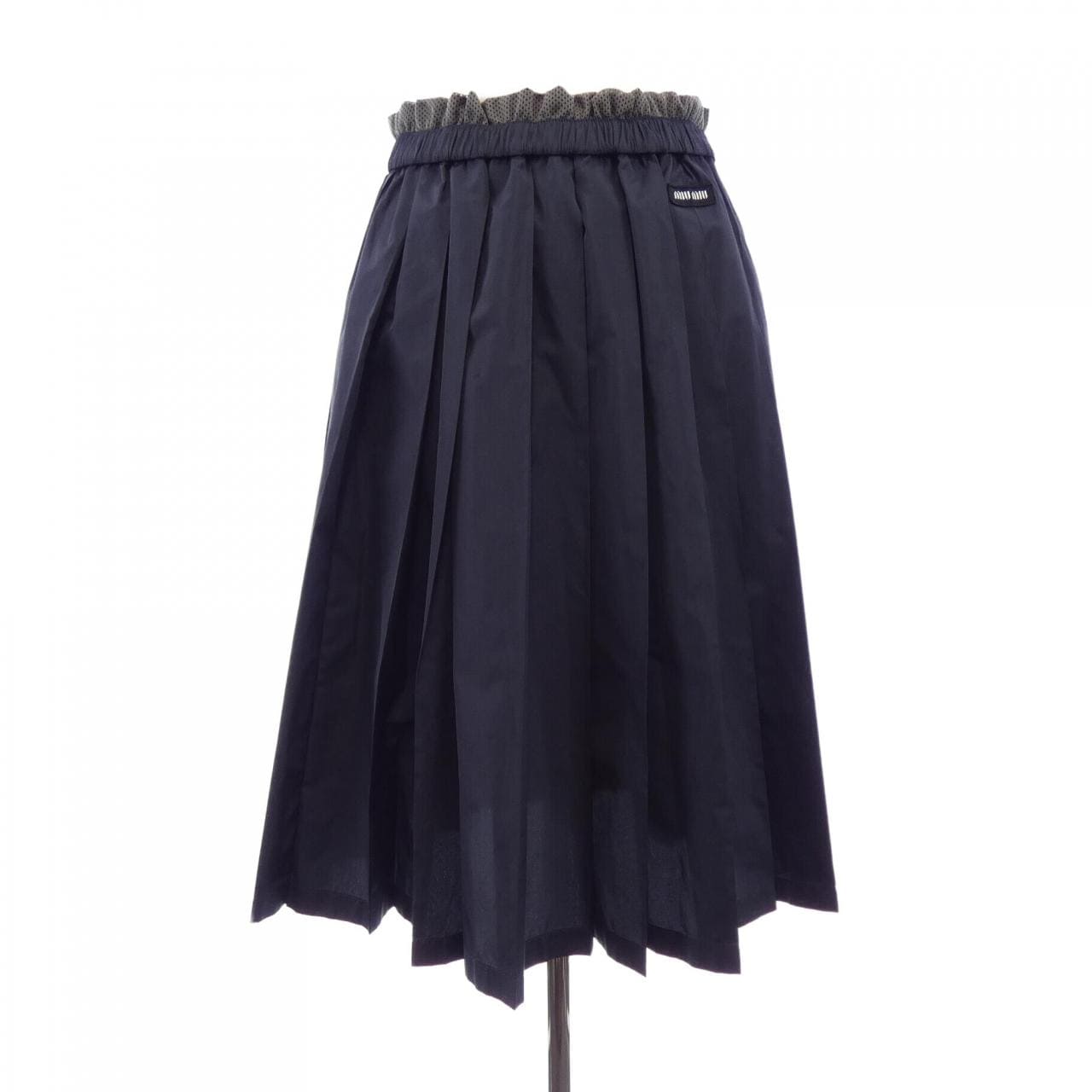 ミュウミュウ MIU MIU テクニカルシルク スカート MIU MIUロゴ MG2467 SOOO 121G スカート