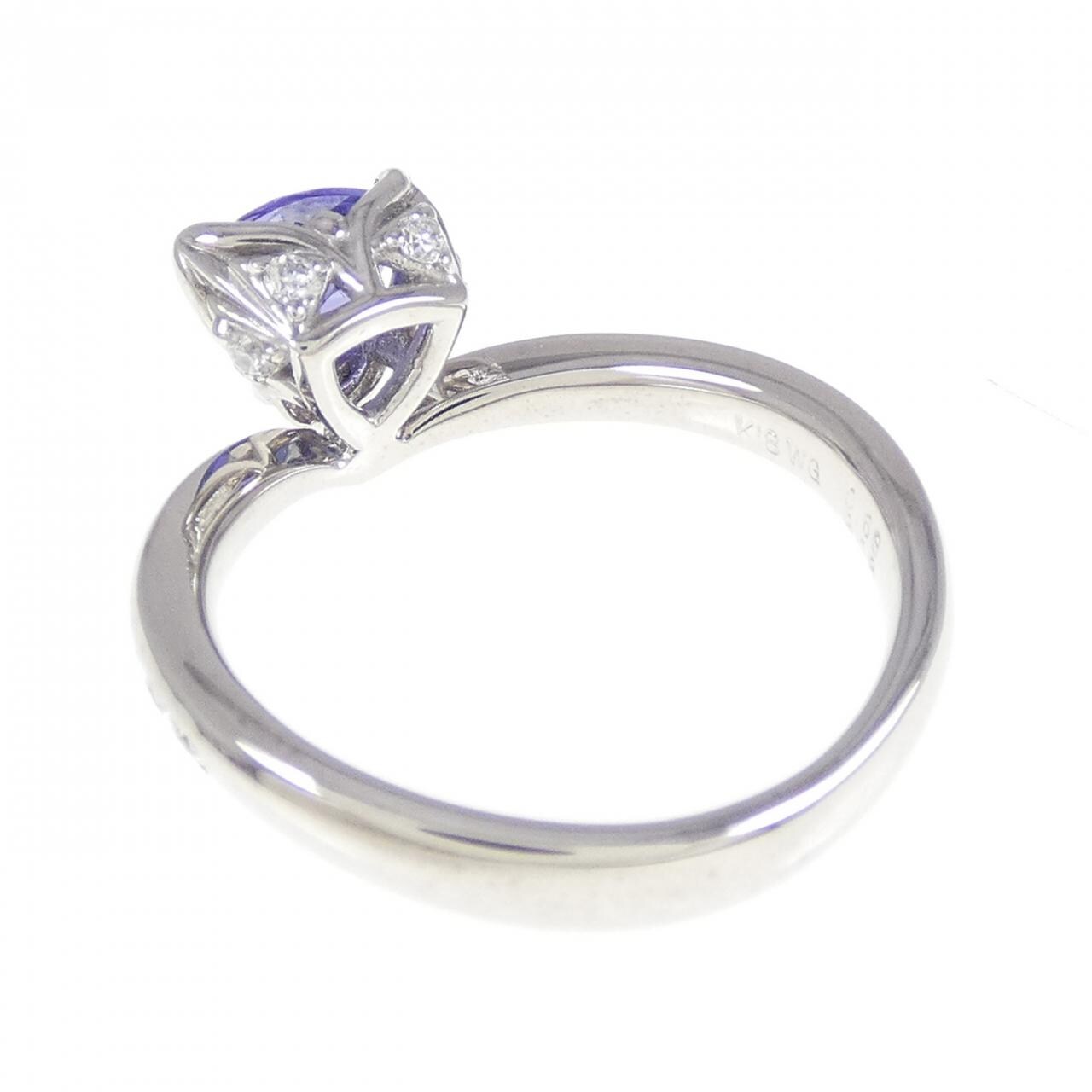 K18WG タンザナイト リング 0.68CT