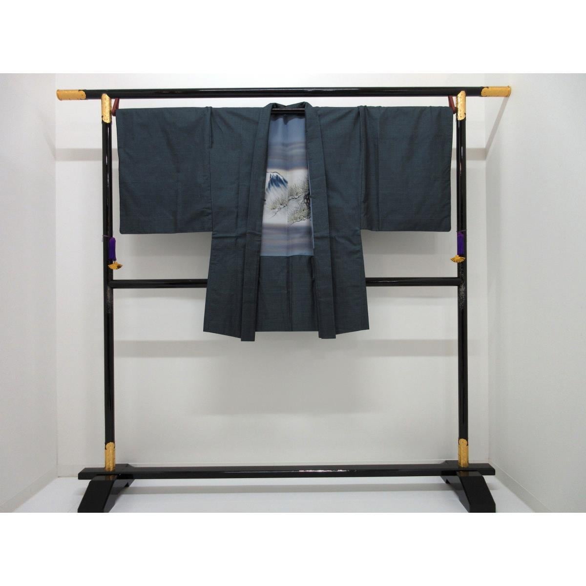 Men's Ooshima Tsumugi 100 mountains Kimono and haori 2-piece set