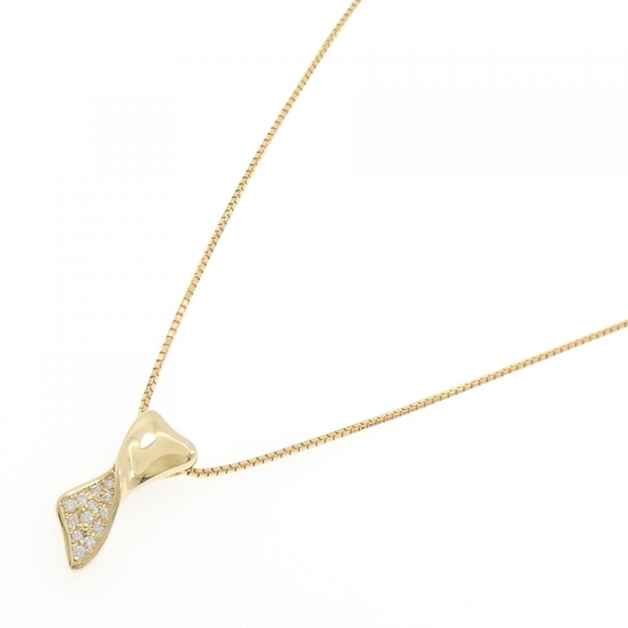 K18YG ダイヤモンド ネックレス 0.13CT