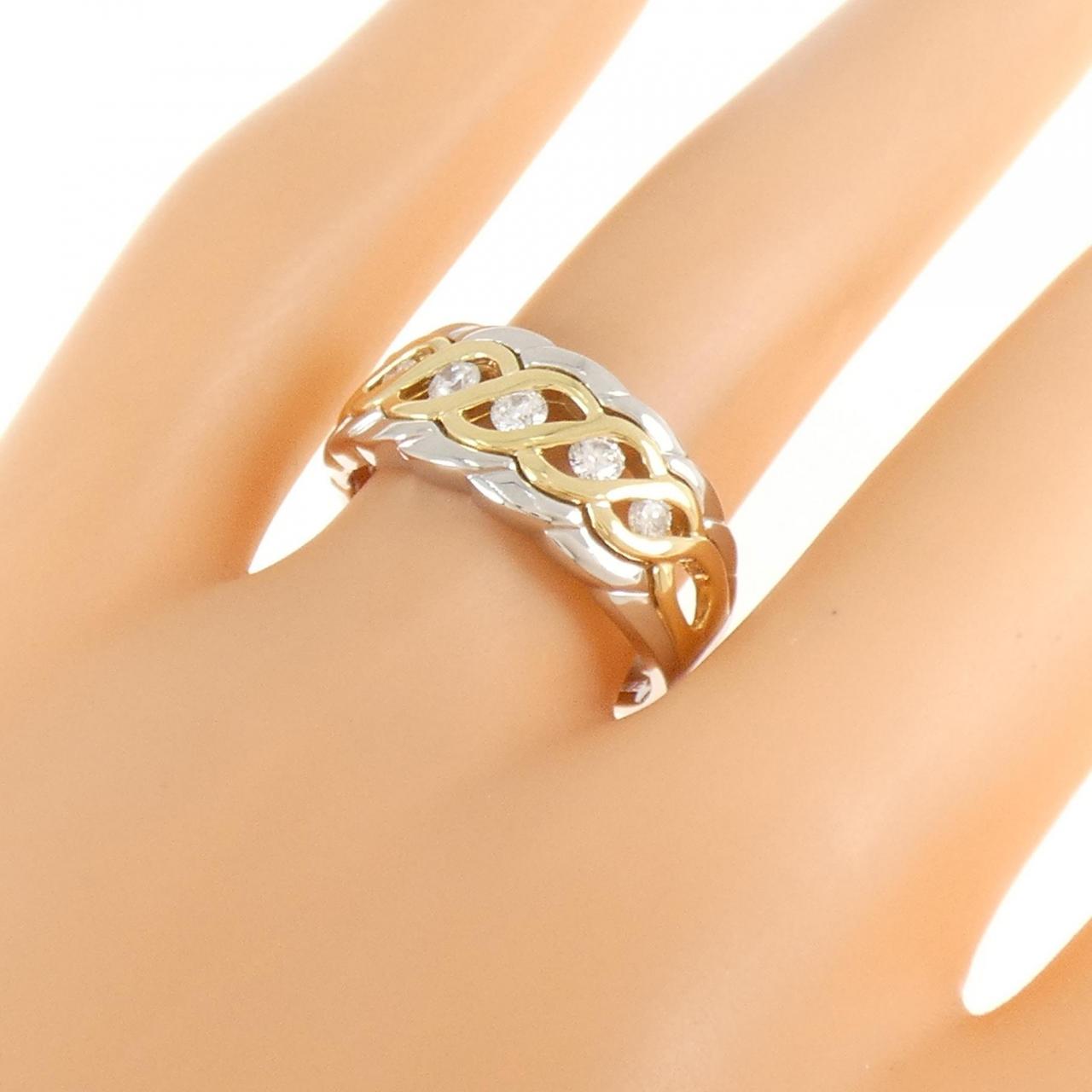 PT900/K18YG ダイヤモンド リング 0.26CT