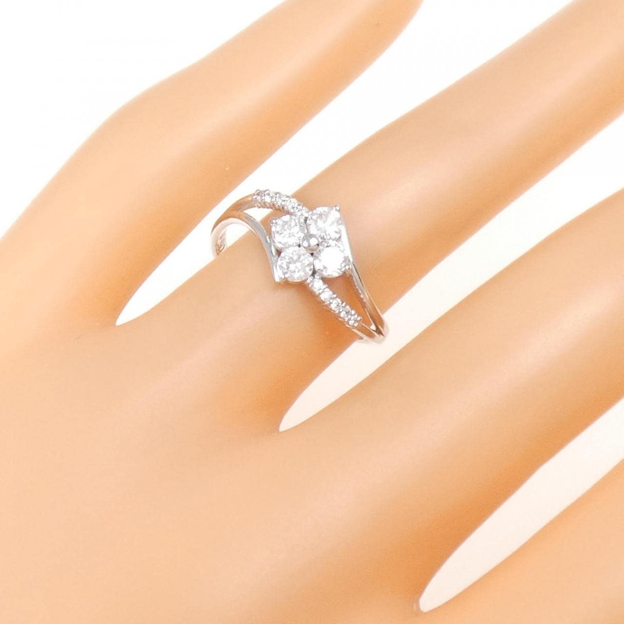 K18WG ダイヤモンド リング 0.50CT